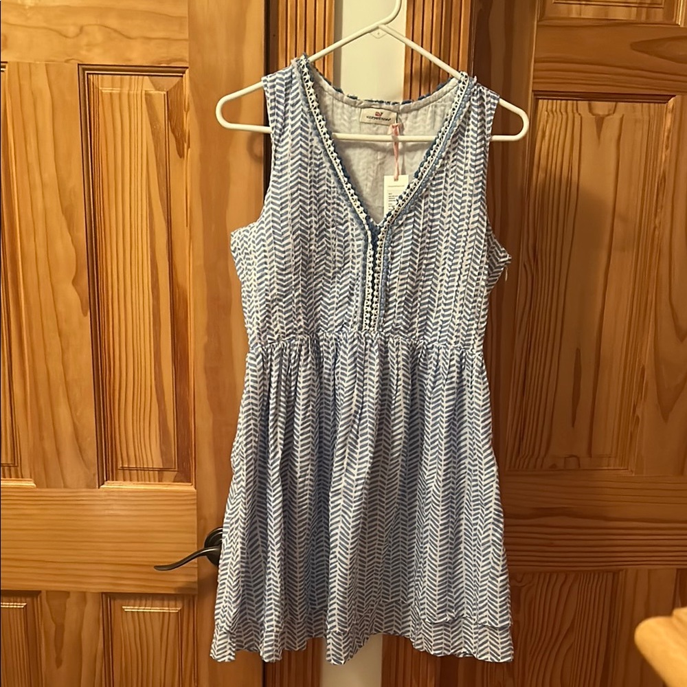 Vineyard Vines Bayside Blue and White Dress XS
